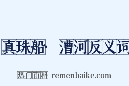 真珠船·漕河反义词是什么意思的图片